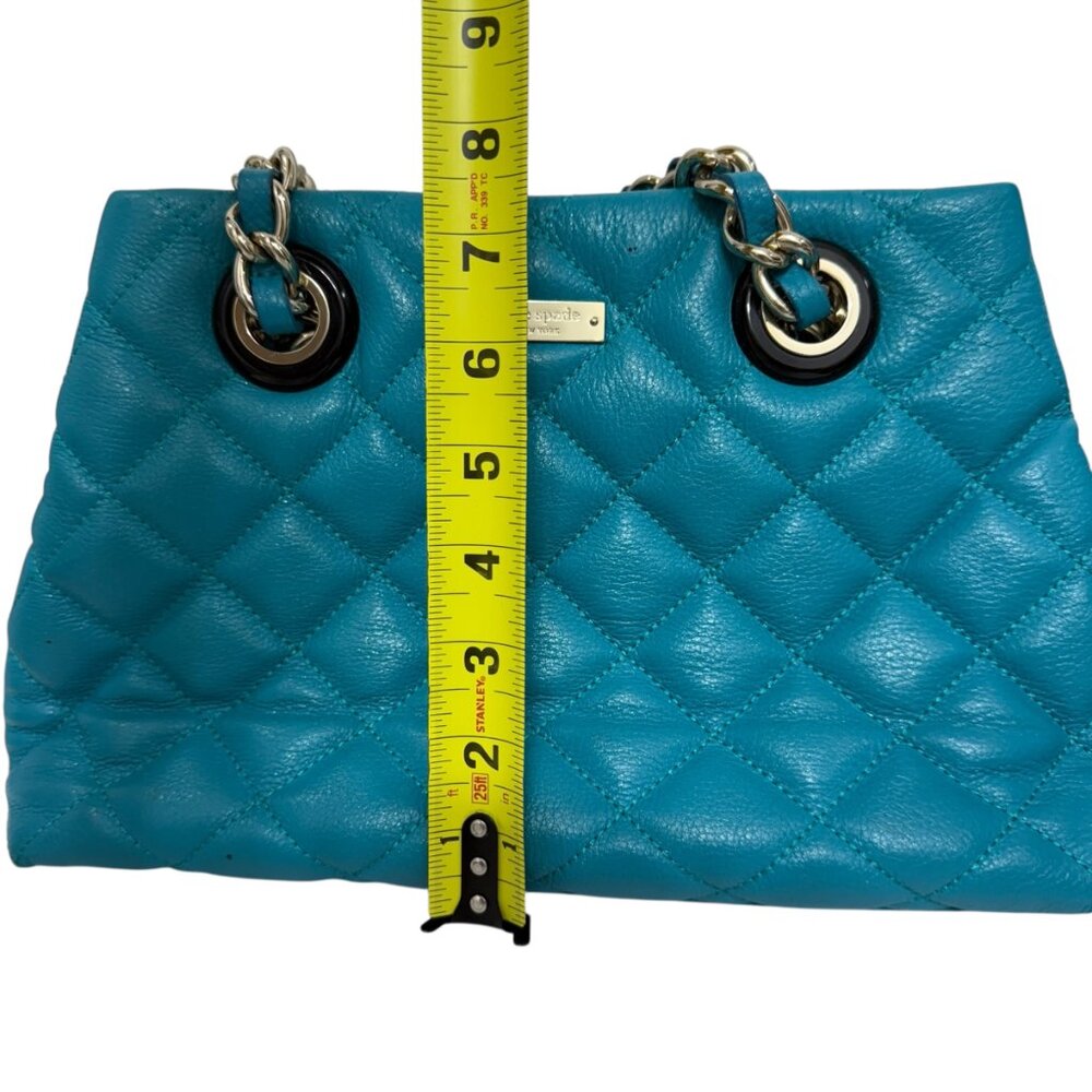 Kate Spade Gold Coast Small Maryanne Quilted Mid Teal Leather bag - Picture 16 of 16